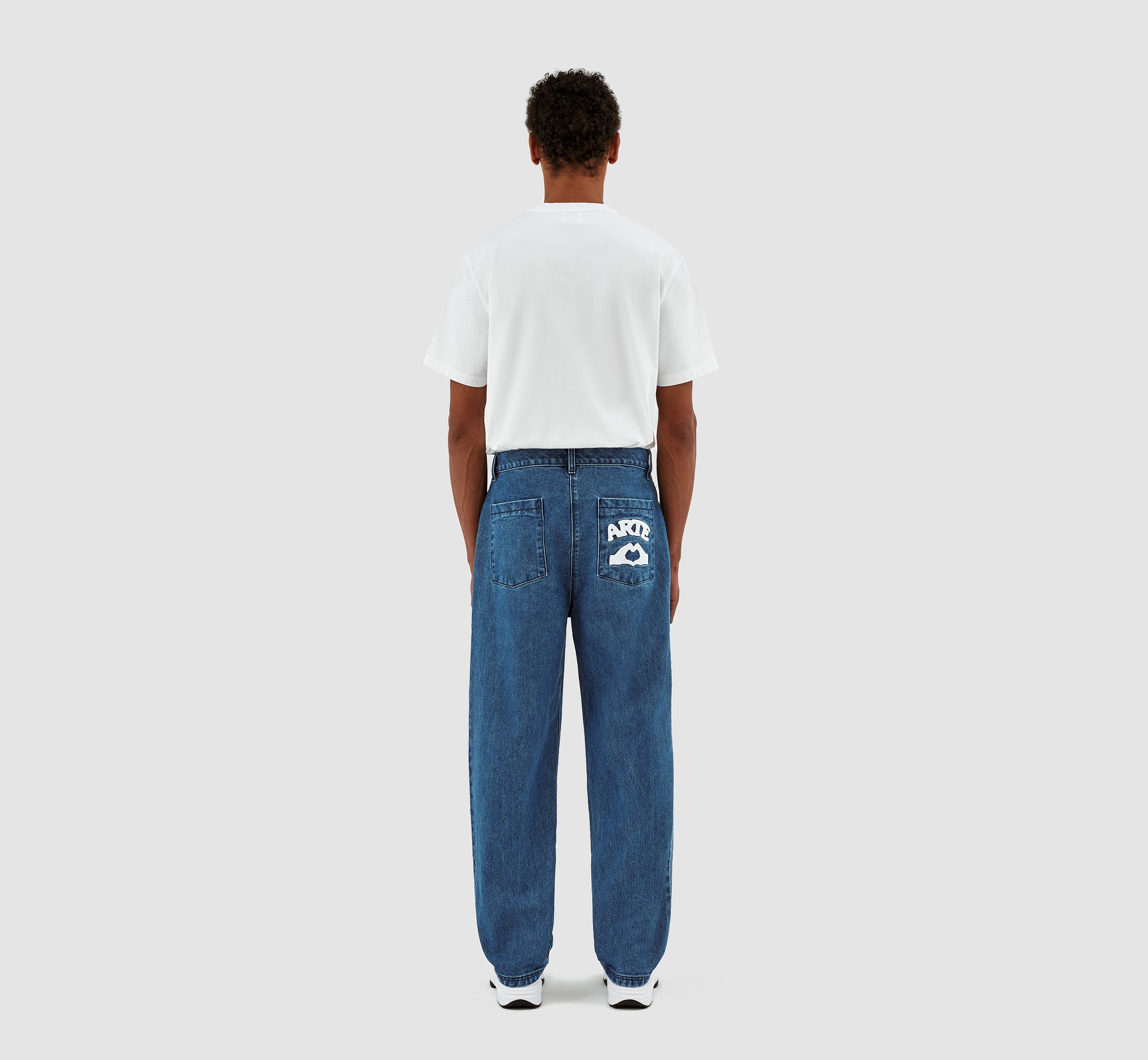 Paul Pocket Logo Denim Pants - Bleu lavé