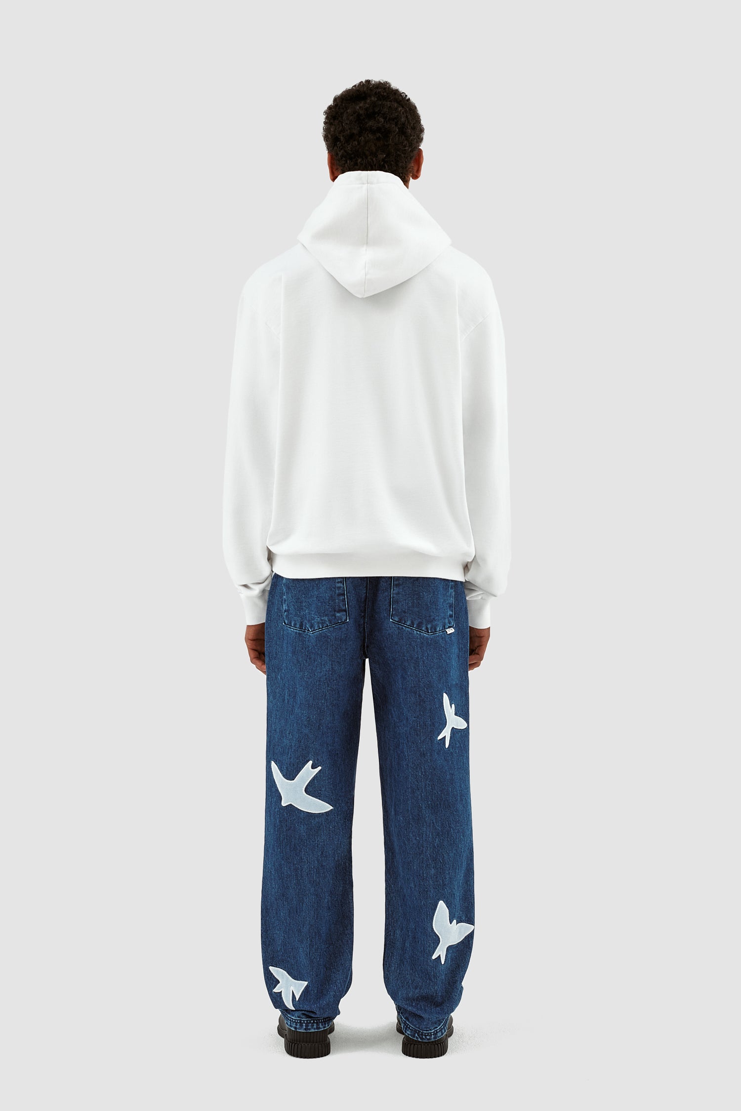 Harmon Pixel Logo Hoodie - White