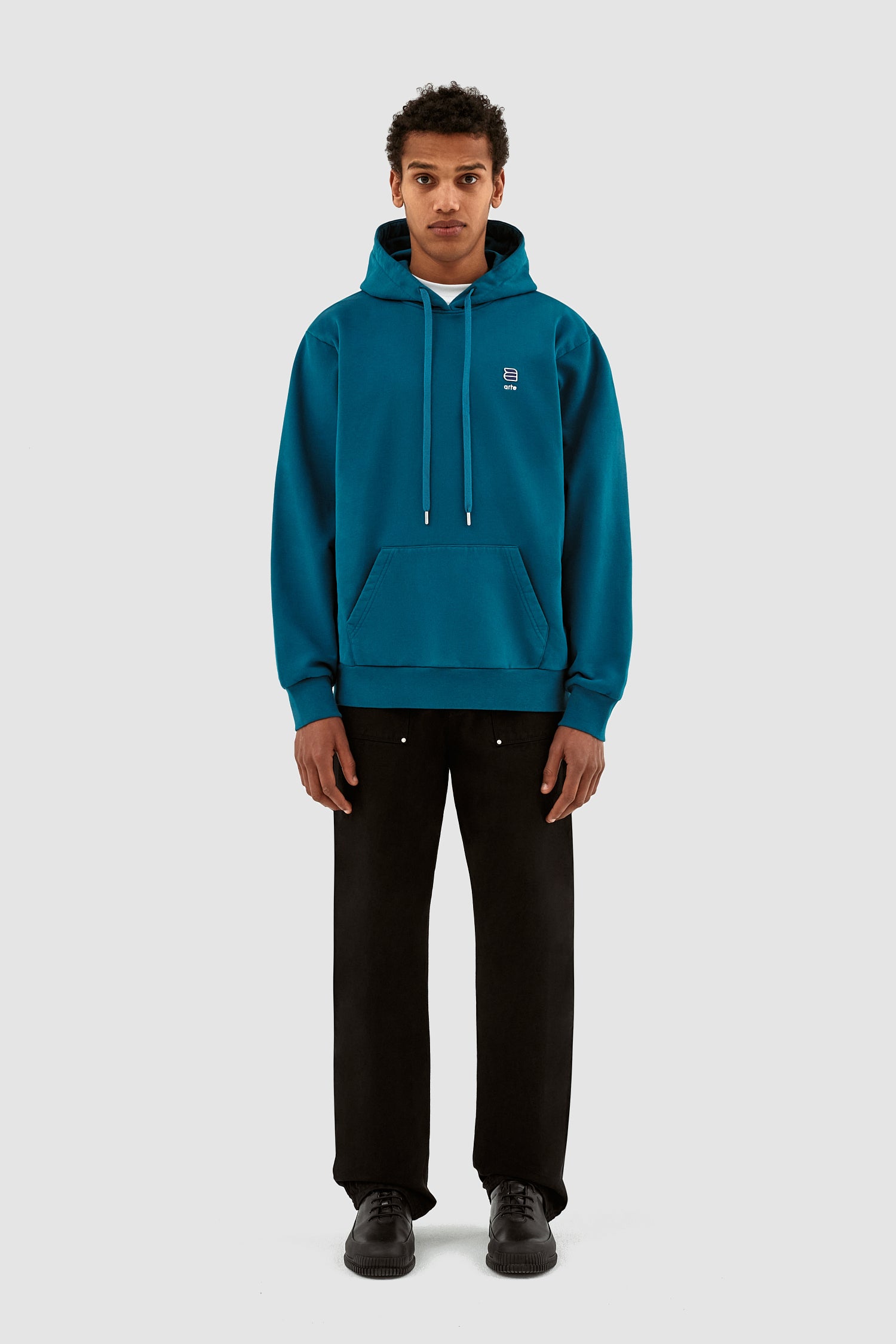 Sweat à capuche Harmon A Logo - Bleu lagon