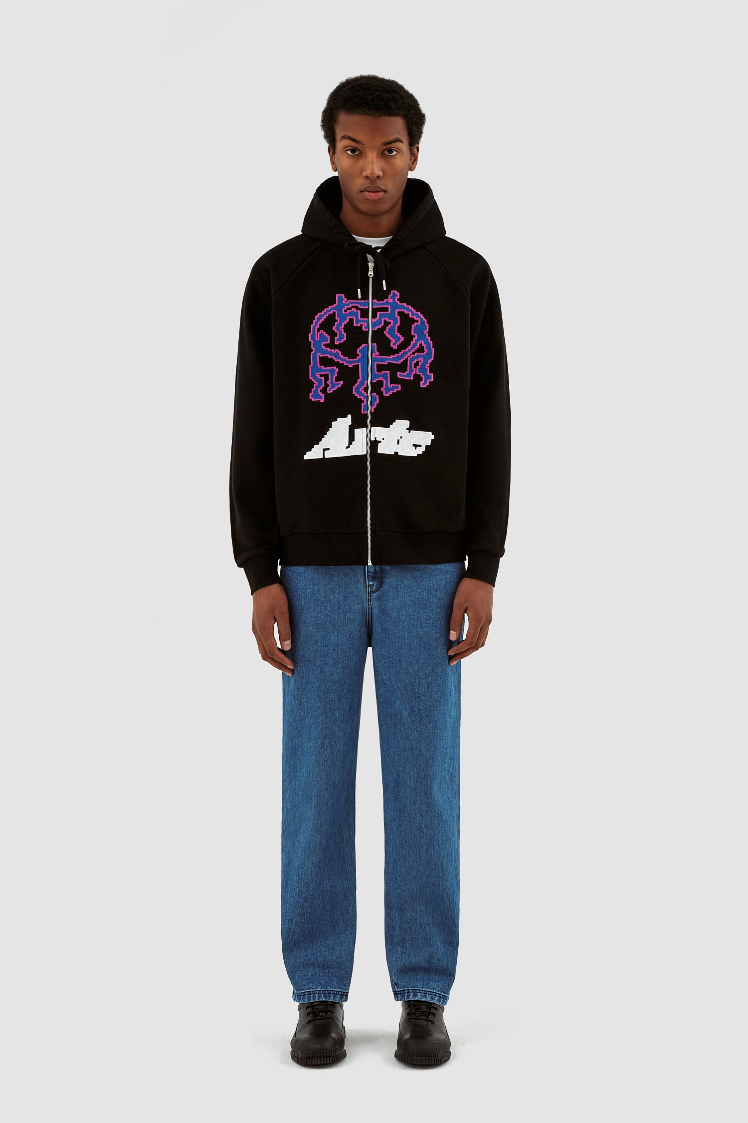 Joe Pixel Dancer Zip Hoodie - Noir