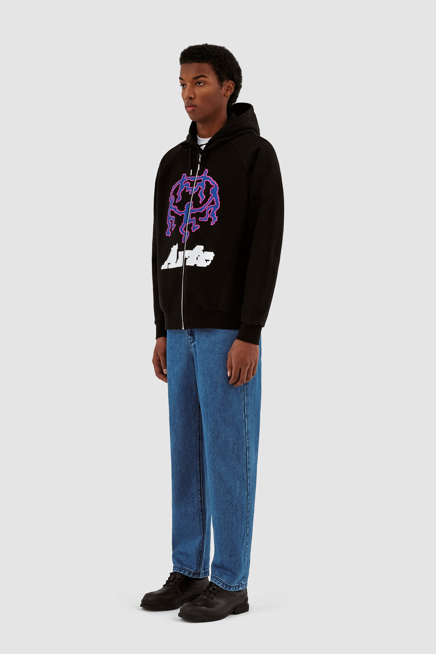 Joe Pixel Dancer Zip Hoodie - Noir