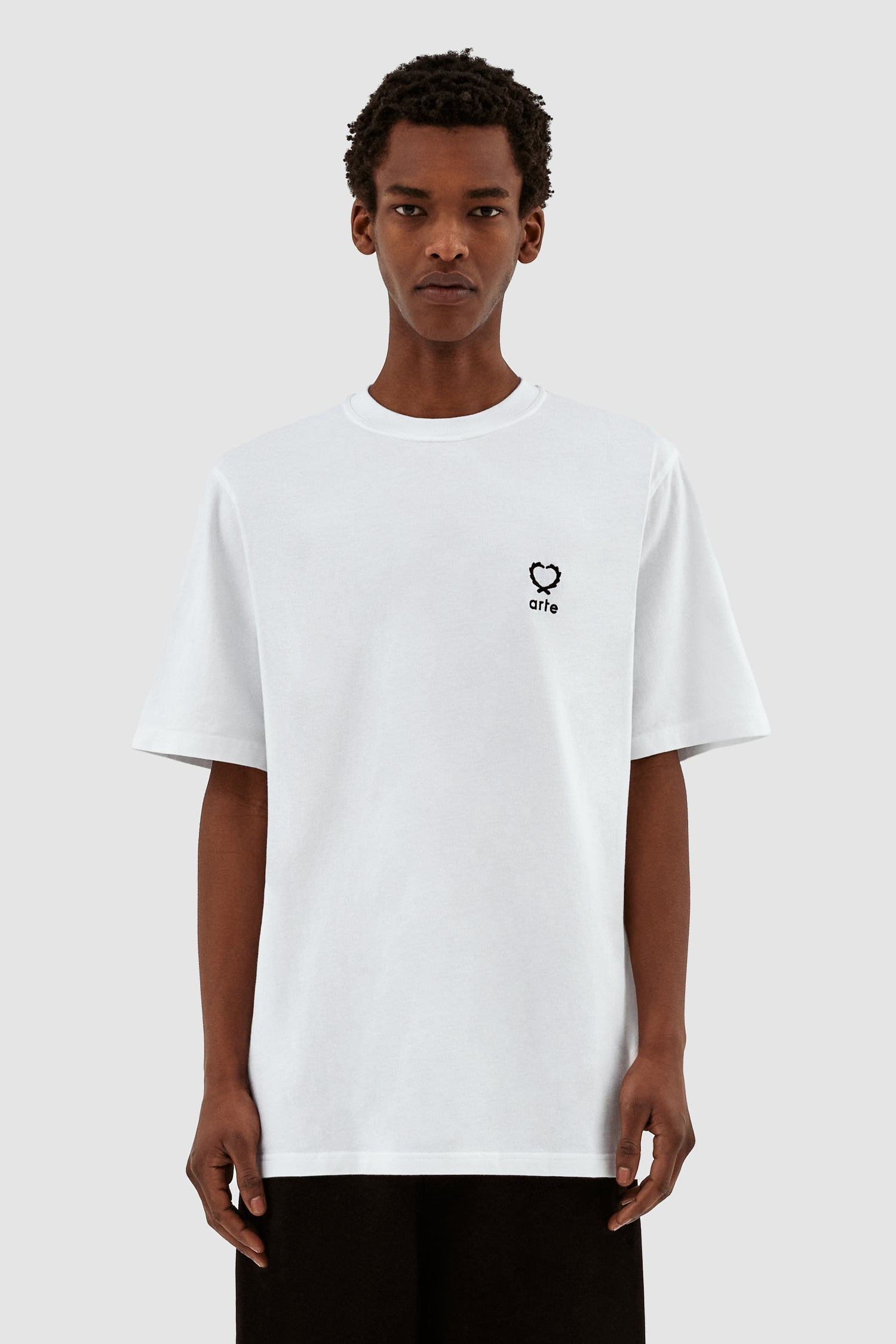 Teo - T-shirt à petit cœur - Blanc