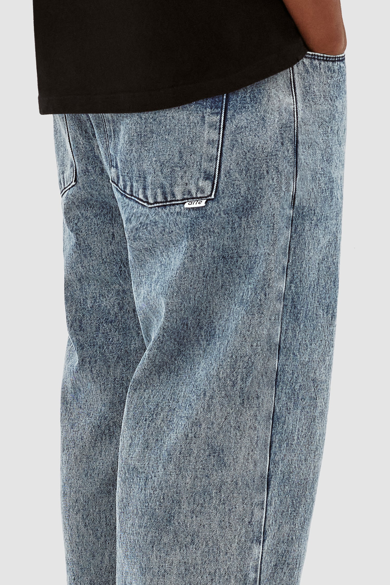 Poage Pantalon avec ceinture - Denim Vintage