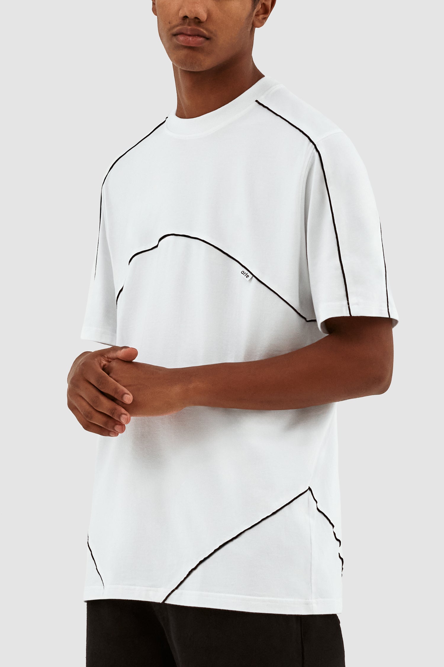 T-shirt contrasté Trevor - Blanc